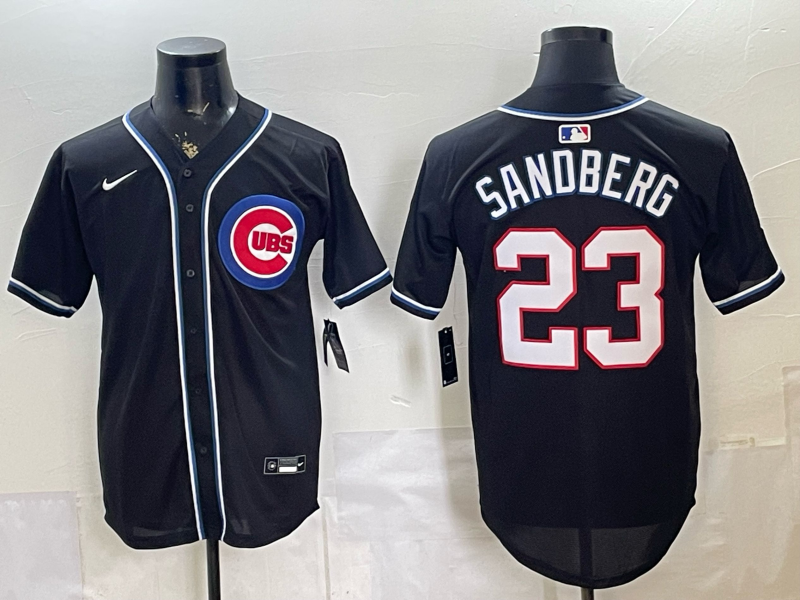 Men 2026 Chicago Cubs #23 Sandberg black Game Nike MLB Jersey 051->chicago cubs->MLB Jersey